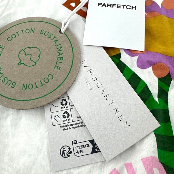 Stella McCartney Girls White Cotton T-shirt Size 3 Years - Picture 2 of 7